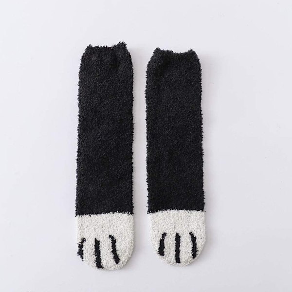 INF Fluffy kattesokker med kattepoter 6 forskjellige par