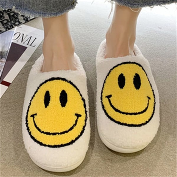 Smiley Dame Vinter Varm Tøfler svart black EU Size 41-42