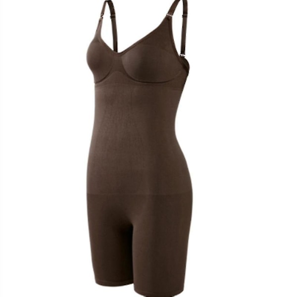 Damsömlösa Shapewear Magkontroll Body Shaper Bekväm för kvinnor under klänning COFFEE S M