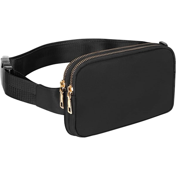 Bumbag för damer Bältesväskor för kvinnor, Bumbag Fanny Pack för naaras Svart modeväska för vandring Löpning Shopping Festivaler Vandring Resor