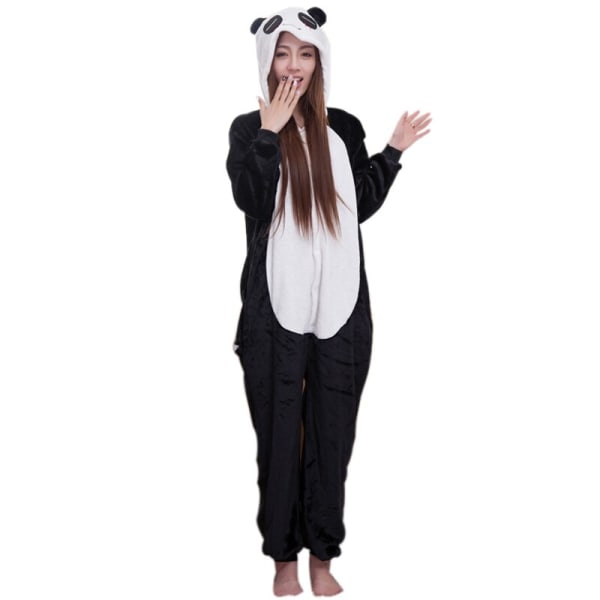 Panda Kigurumi Pyjamas Bear Onesies För vuxen One-Piece Pijamas Djur Nattlinne Kvinnor Män Sovkläder Pojke Flickor Cosplay kostym panda onesies XL