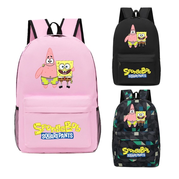 SvampeBob ny rygsæk Kawaii tegneserie mode skoletaske Animetaske Oxford stof rygsække til børn Trendy studentertasker Gaver B