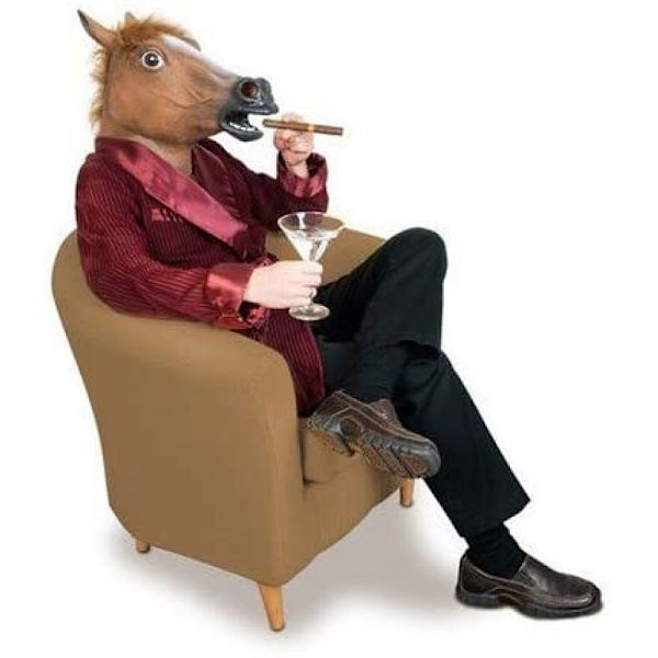 Hevonen naamio Halloween puku Party Animal Head Latex Mask Hevonen Braun