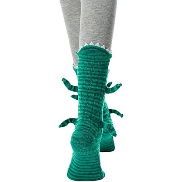 Kvinders sjove dyrestrømper Nyhed Krokodille Gulvstrømper Christmas Creative 3D strikkede sokker Trendy Shark Socks Krokodille