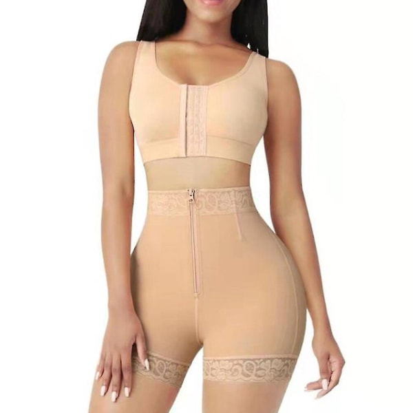 Fajas Colombianas Waist Trainer Butt Lifter Body Shapewear Corset Push Up High Waist Trusser Undertøj Mavekontrol Hofteforstærkning,Sort XXL