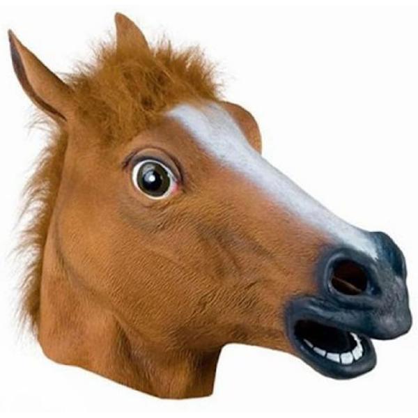 Hevonen naamio Halloween puku Party Animal Head Latex Mask Hevonen Braun