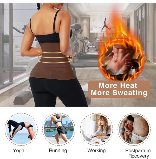 Midjetrener Dame Trening Midje elastisk magebånd black 6m
