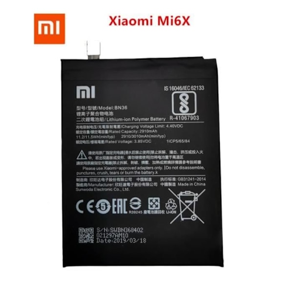 Xiaomi MI 6X batteri