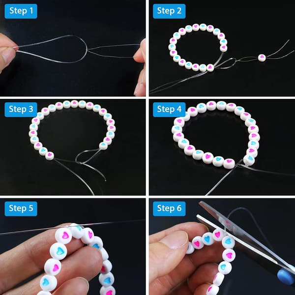 Klar Pärltråd, 2 Stycken Elastisk Armbandstråd, 0,6 mm 0,8 mm Elastisk Armbandstråd, Kristall Elastisk Tråd för DIY, Pärlor, Armband, Hantverk
