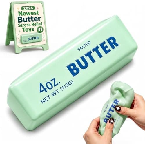 Krämig Smör Squishy ASMR Pärlfylld, Långsamt Stigande Klämleksak Green Butter