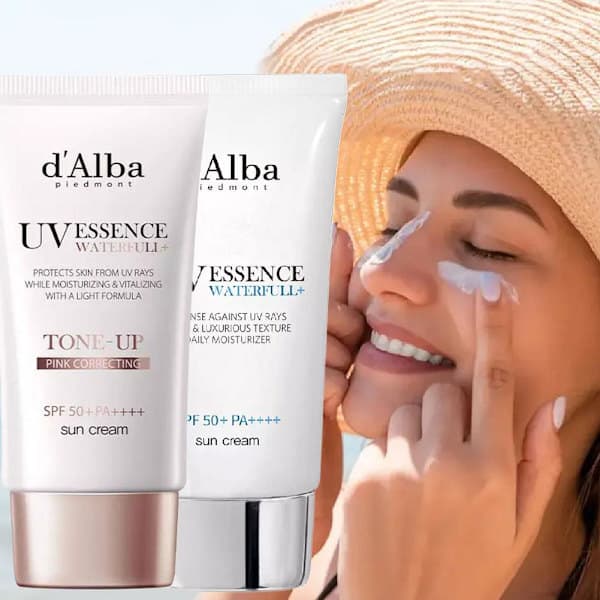 D'ALBA Waterfull Pink Tone Up Solkräm 50ml SPF 50+ PA+++ – v white 1pcs