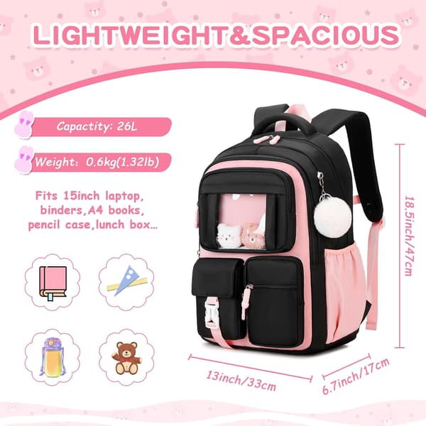 Skolryggsäck för flickor Kawaii Ita Design för grundskolan