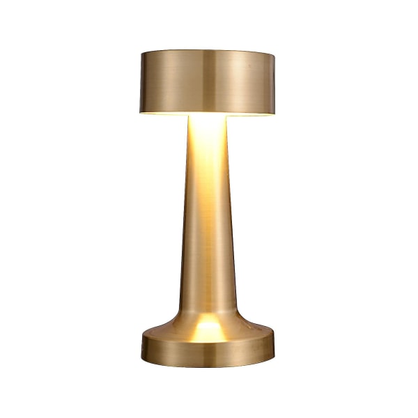 Batteridrivna bordslampor, uppladdningsbar trådlös led-bordslampa med touch H, 3-nivå ljusstyrka bronze
