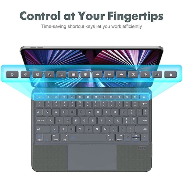 Gäller Ipad Bluetooth tangentbord Allt-i-ett Setipadpro 112022 Magic Keyboard With Touch black