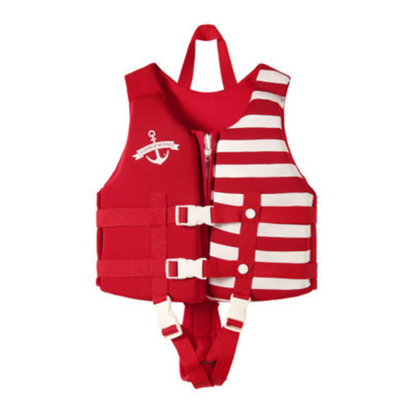 Badväst för toddler , flytväst för småbarn, simväst för barn med flytande baddräkt Badkläder med justerbar säkerhetsrem för unisex -barn red XL