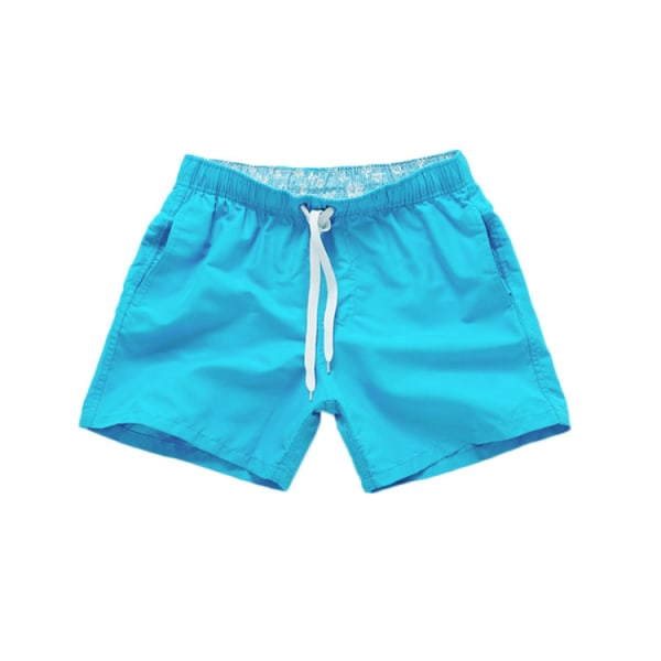 Beachwear Herrshorts Sommar surfbyxor Solid light blue XXL