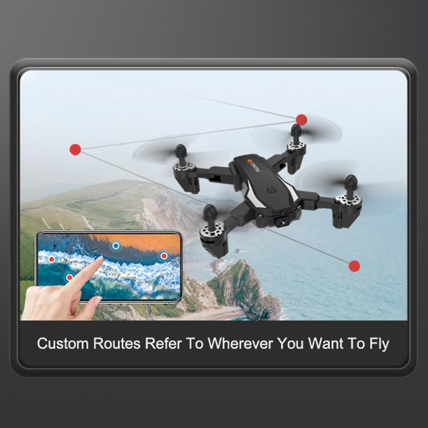 Drone Clearance Vikbar drone med kamera Hd 1080p Dual Camera Fpv- drone för nybörjare Gestkontroll orange 2 batte 