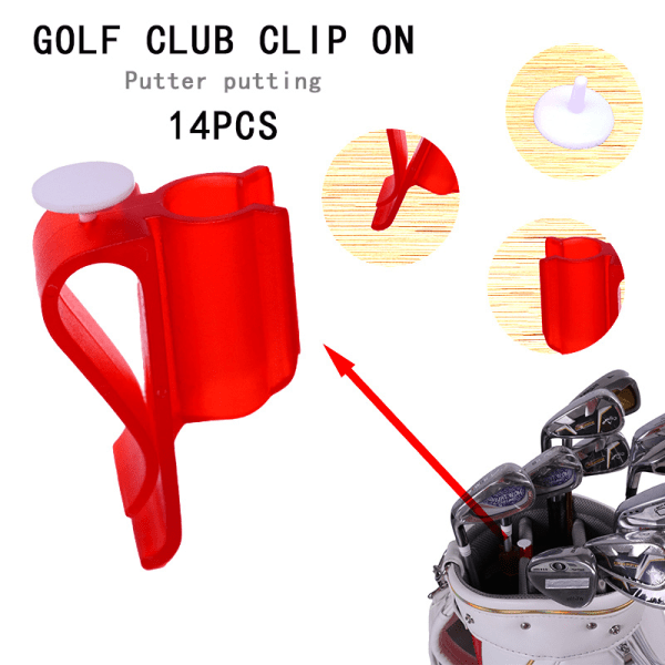 14st Golfväska Club Organizer Clip Hållare Iron Driver Protector Putter Clamp Set red