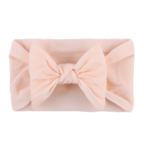 28 färger Baby Pannband Mjuk Nylon Hårband Bowknot Barn Lovely Princess Meat pink