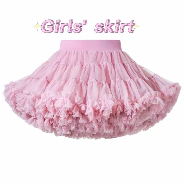 Tutu-kjol Flickor Baby Princess Halvkjol Moderiktig fluffig barnkjol purple pink 100