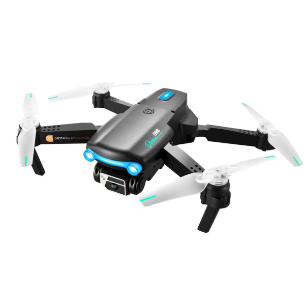 Drone 4k Dubbelkamera Professionell Flygfotografering Hinder Undvikande Quadcopter med Wifi-funktion silver 2 batteries