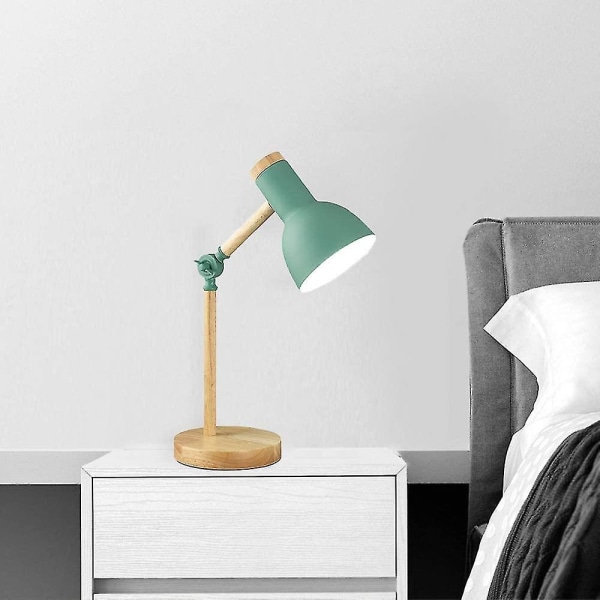 Dekoration Bordslampa Led Skrivbordslampa E28 Vardagsrum Trälampa Modern green 12w tri-color bulb