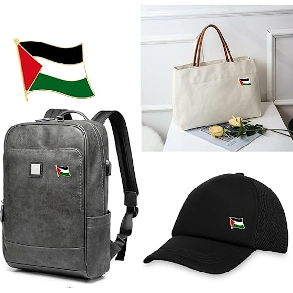 3 st Palestina flagga Brosch Flagga Metallmärke Kläder Accessoarer Fritt Palestina B