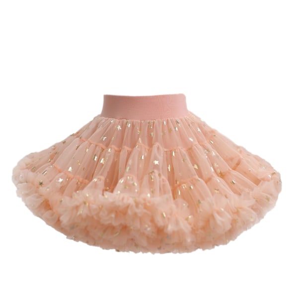 Tutu-kjol Flickor Baby Princess Halvkjol Moderiktig fluffig barnkjol Lotus root pink star 100