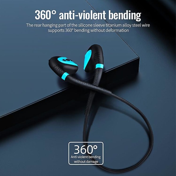 Benledning Sport Bluetooth Headset Ipx8 Vattentät simning blue