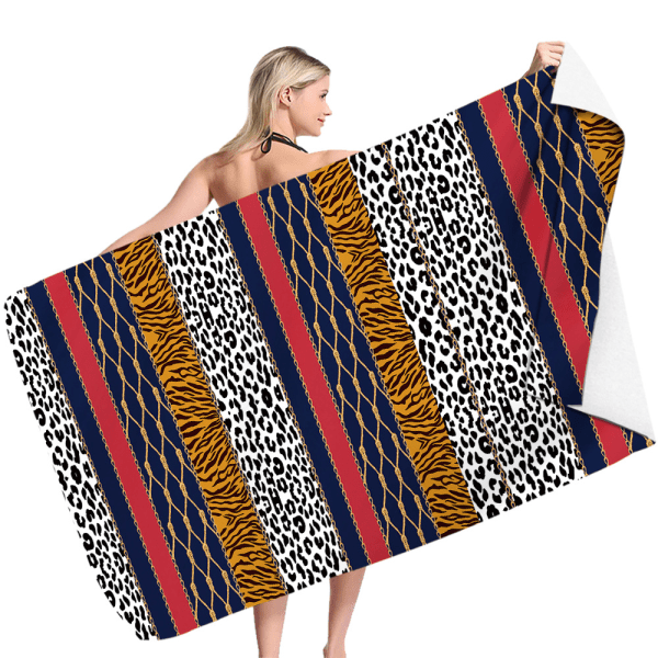 Casual strandhandduk med print i hawaiiansk stil 150*75cm