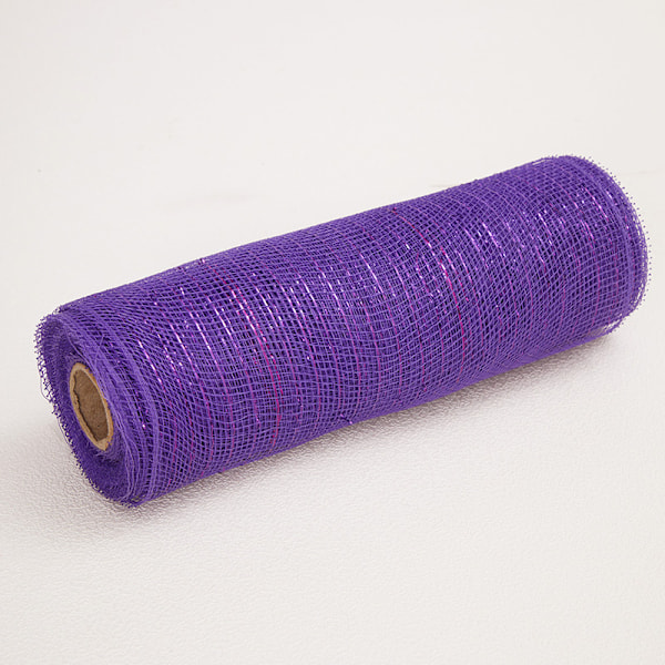 1 rullar 10 tum Yard påsknätband poly jute nätband DIY hantverk dekor Dark purple