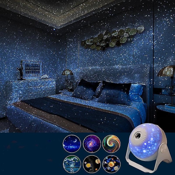 Star Night Lights Projector Galaxy Projector 360 Adjustable Projector For Kids white