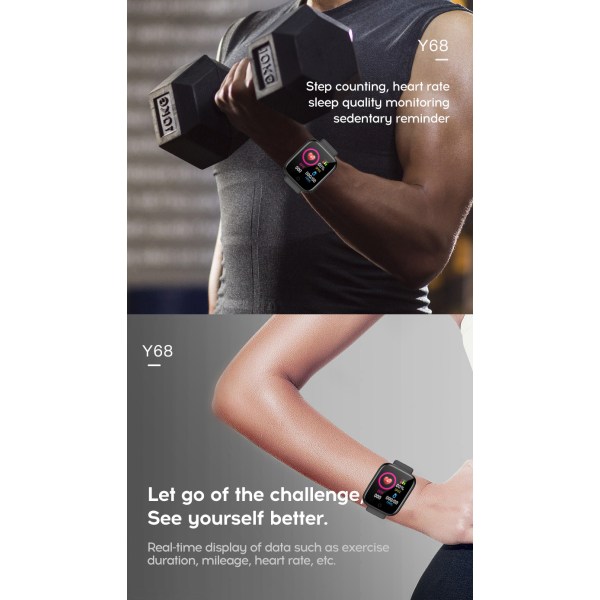 Smart Bracelet Student Male Female Sports Bluetooth Watch svart