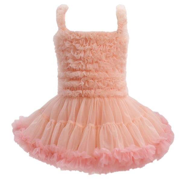 Tutu Klänning Sommar Baby Princess Klänning Lotus root pink 80