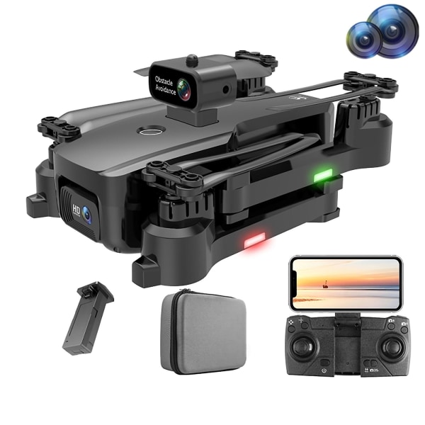Vuxenkamera Drone 4k Dual Camera Vikbar Gps Drone 4k High Definition Aerial Camera Drone, 5g WiFi- drone, Undvik hinder, Mobil 1Battery