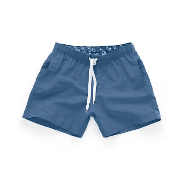 Beachwear Herrshorts Sommar surfbyxor Solid navy blue S