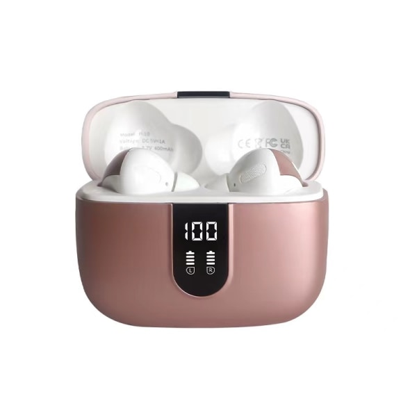 Bluetooth hörlurar True Wireless Earbuds Led Power Display-hörlurar med trådlöst case In-ear-hörlurar med mikrofon rose