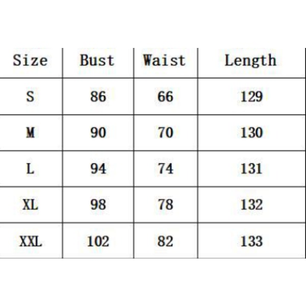 Women's Sexy Hanging High Waist Split Dress Slim Fit Dress blå L