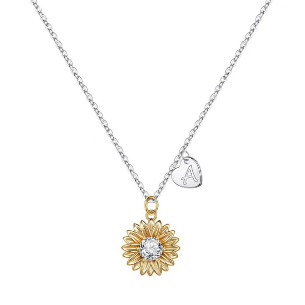 18K solros Daisy halsband med bokstav