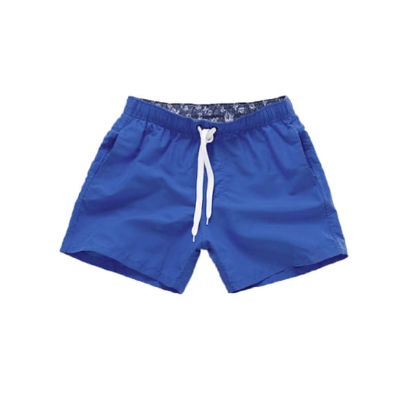 Beachwear Herrshorts Sommar surfbyxor Solid blue XXL