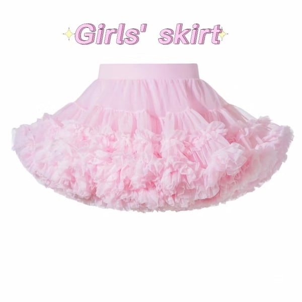 Tutu-kjol Flickor Baby Princess Halvkjol Moderiktig fluffig barnkjol light pink 90