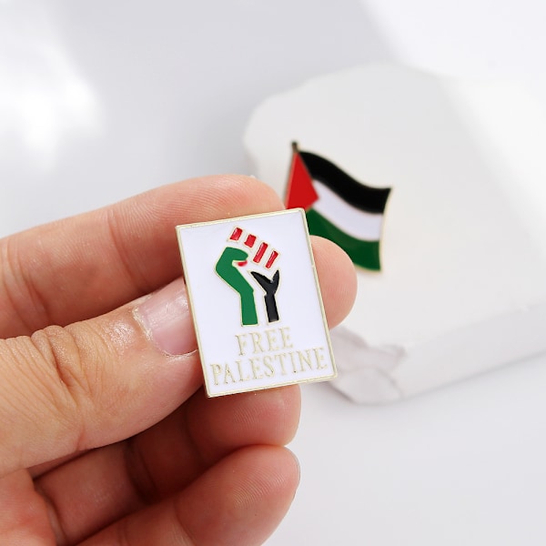 3 st Palestina flagga Brosch Flagga Metallmärke Kläder Accessoarer Fritt Palestina A