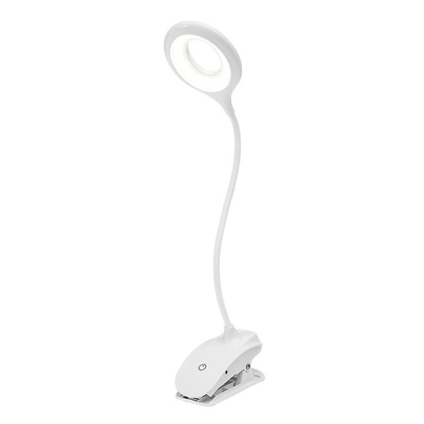 Led skrivbordslampa Ögonvårdande klämma Ljusklämma Lampor Läslampor Med USB -port white 2000mAH+wire+plug