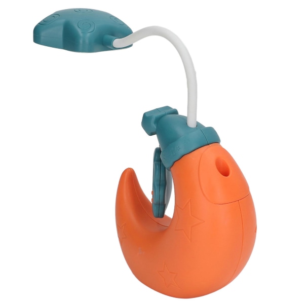 Presenter till barn Pennhållare Skrivbordslampa USB laddning Ögonskydd Tecknad LED-bordslampa med spegel Elektronisk klocka för barn Orange mirror + charging cable