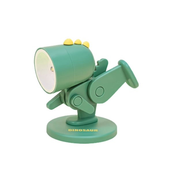 Mini Led skrivbordslampa Söt dinosaurieformade nattlampa Liten telefonhållare green