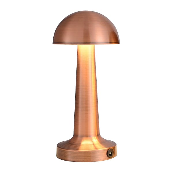 Batteridrivna bordslampor, uppladdningsbar trådlös led-bordslampa med touch H, 3-nivå ljusstyrka rose gold