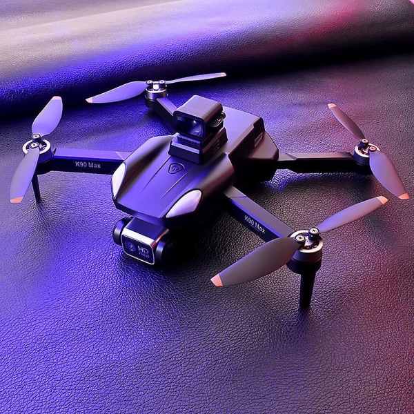 Ny Drone 360 obstacle Avoidance 4-axlig Gps- drone med 4k-kamera för vuxna Nybörjare Professionell hopfällbar Quadcopter med borstlös motor, automatisk retur svart