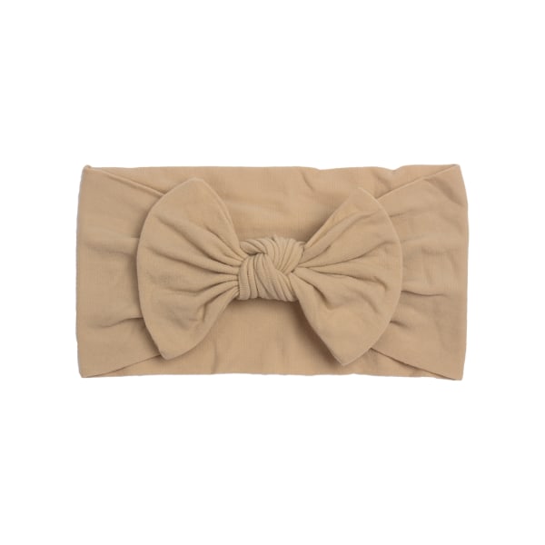 28 färger Baby Pannband Mjuk Nylon Hårband Bowknot Barn Lovely Princess Light coffee