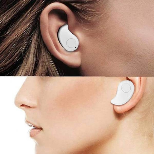 Bluetooth Headset, In-ear Bluetooth Headset Hörsnäcka osynlig white