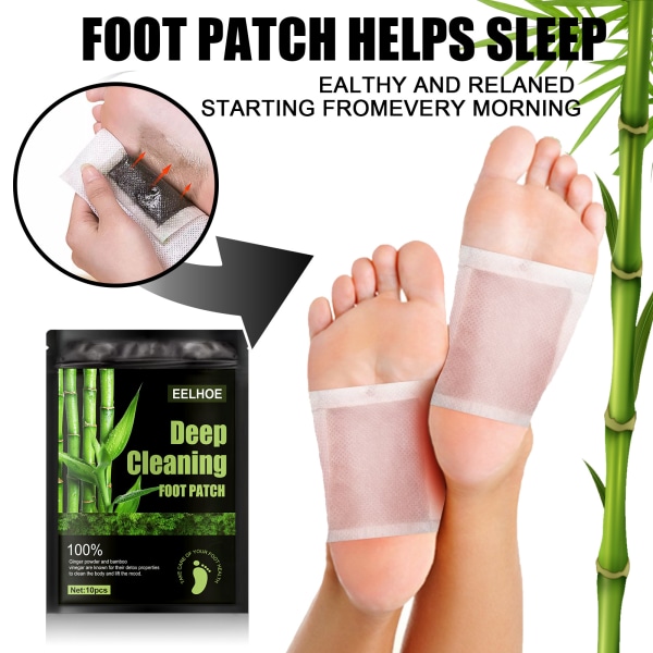 Deep Cleaning Foot Patch Naturlig fotplåster lindrar stress och förbättrar sömnfotvården 10pcs
